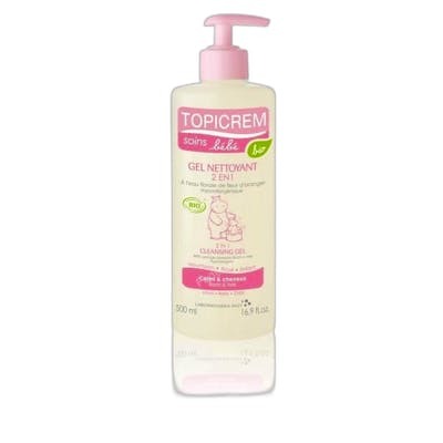TOPICREM BABY Gel Limpiador Suave 2 en 1 para Bebé, Cuerpo, Cara y Cabello, 500 ml - Dermatológicamente Testado TOPICREM BABY Gel Limpiador Suave 2 en 1 para Bebé, Cuerpo, Cara y Cabello, 500 ml - Dermatológicamente Testado