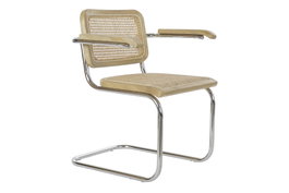 DKD Home Decor Silla Olmo y Ratán con Rejilla Marrón Claro