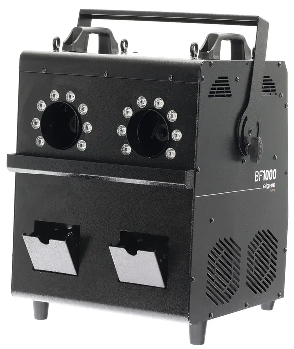 ALGAMLIGHT Máquina de Burbujas y Humo Profesional 1000W con LED RGB y Control Remoto para Eventos y Escenarios