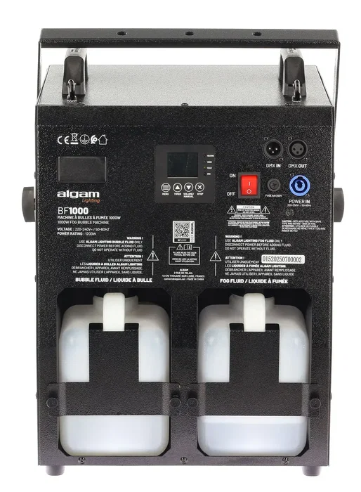 ALGAMLIGHT Máquina de Burbujas y Humo Profesional 1000W con LED RGB y Control Remoto para Eventos y Escenarios