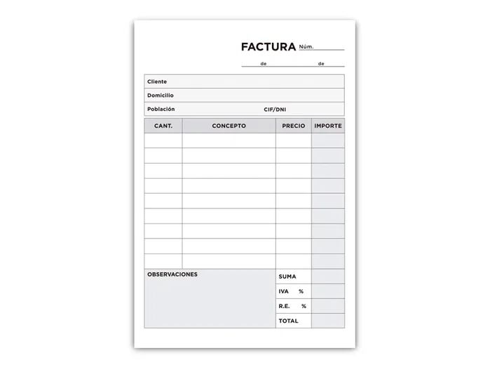 Liderpapel Talonario de Facturas 8º con IVA, Original y Copia Liderpapel Talonario de Facturas 8º con IVA, Original y Copia