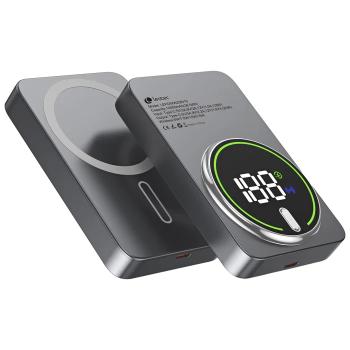 Leotec Power Bank Inalámbrico 10000mAh 20W Gris Leotec Power Bank Inalámbrico 10000mAh 20W Gris