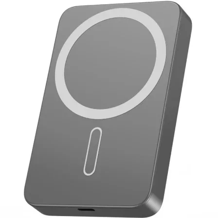 Leotec Powerbank 10000mAh 20W Wireless Gris con Cable USB-C