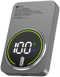 Leotec Power Bank Inalámbrico 10000mAh 20W Gris