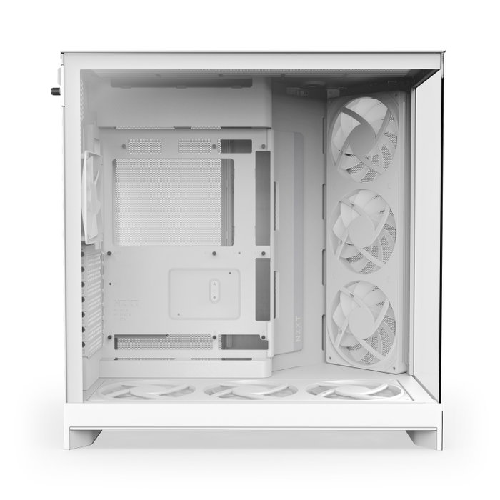 NZXT H9 Flow RGB+ All White Midi Tower con Ventiladores RGB