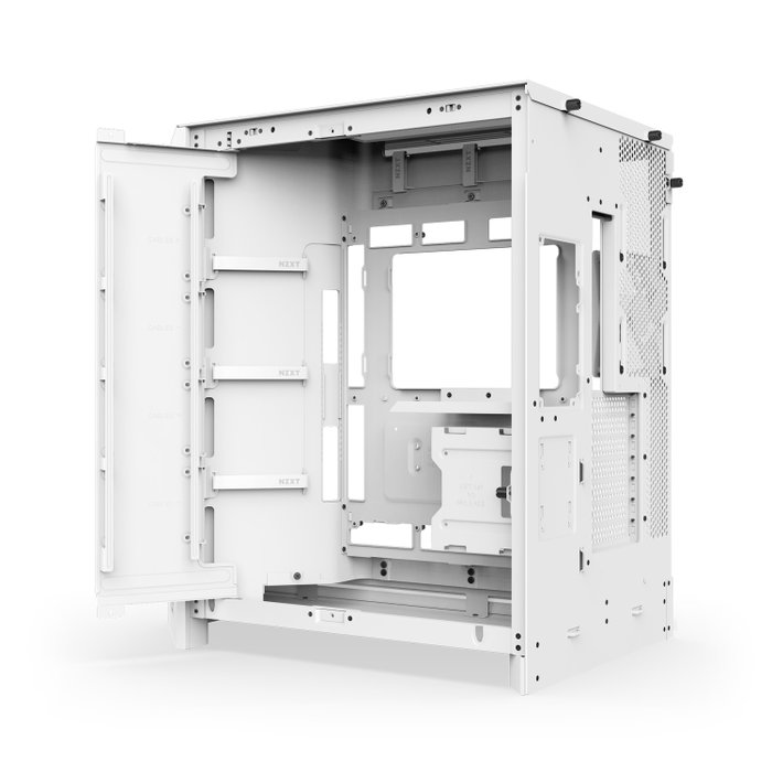 NZXT H9 Flow RGB+ All White Midi Tower con Ventiladores RGB