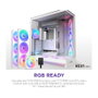 NZXT H9 Flow RGB+ All White Midi Tower con Ventiladores RGB