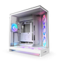 NZXT H9 Flow RGB+ All White Midi Tower con Ventiladores RGB
