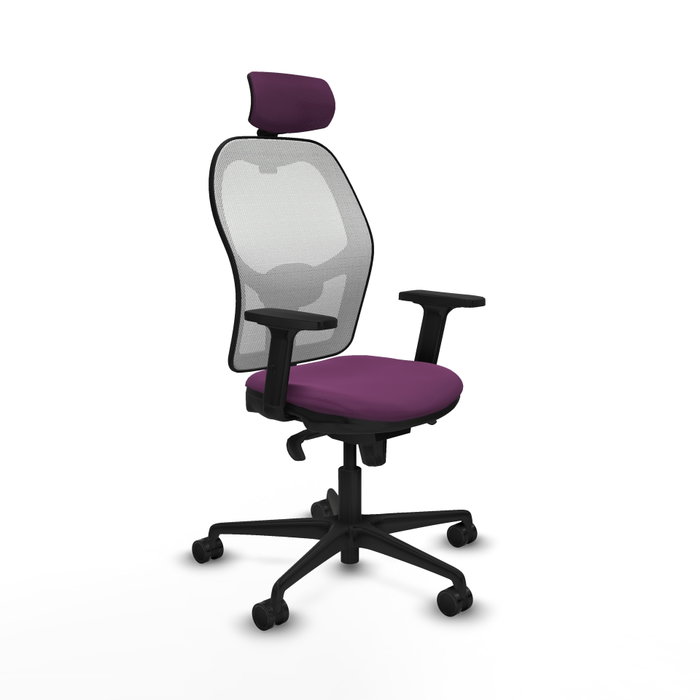 PIQUERAS Y CRESPO Silla de oficina Jorquera con mecanismo Sincro, Morado y Blanco PIQUERAS Y CRESPO Silla de oficina Jorquera con mecanismo Sincro, Morado y Blanco