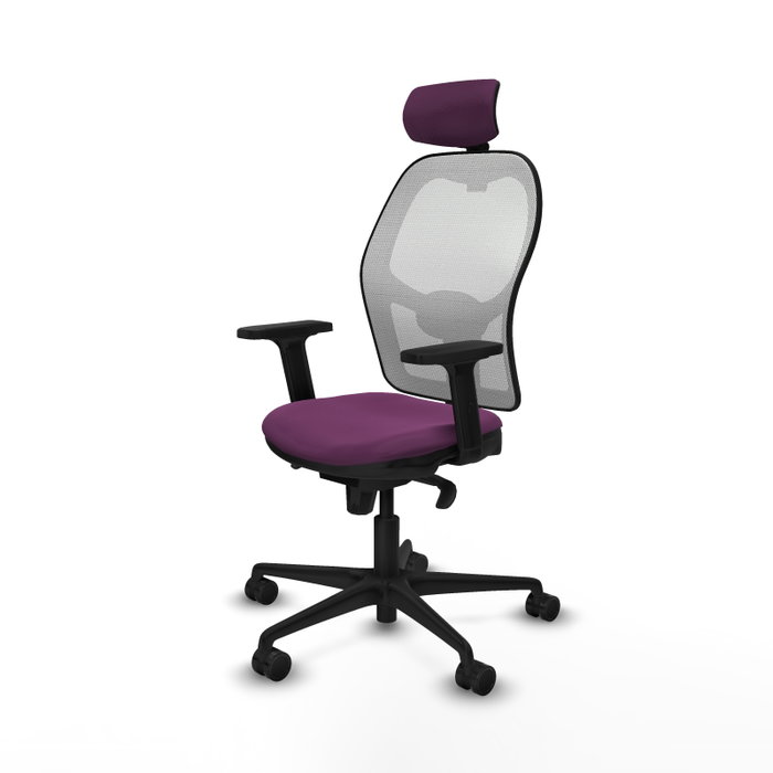 PIQUERAS Y CRESPO Silla de oficina Jorquera con mecanismo Sincro, Morado y Blanco PIQUERAS Y CRESPO Silla de oficina Jorquera con mecanismo Sincro, Morado y Blanco