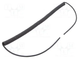 HELU Cable Espiral 2x0,14mm2 Negro