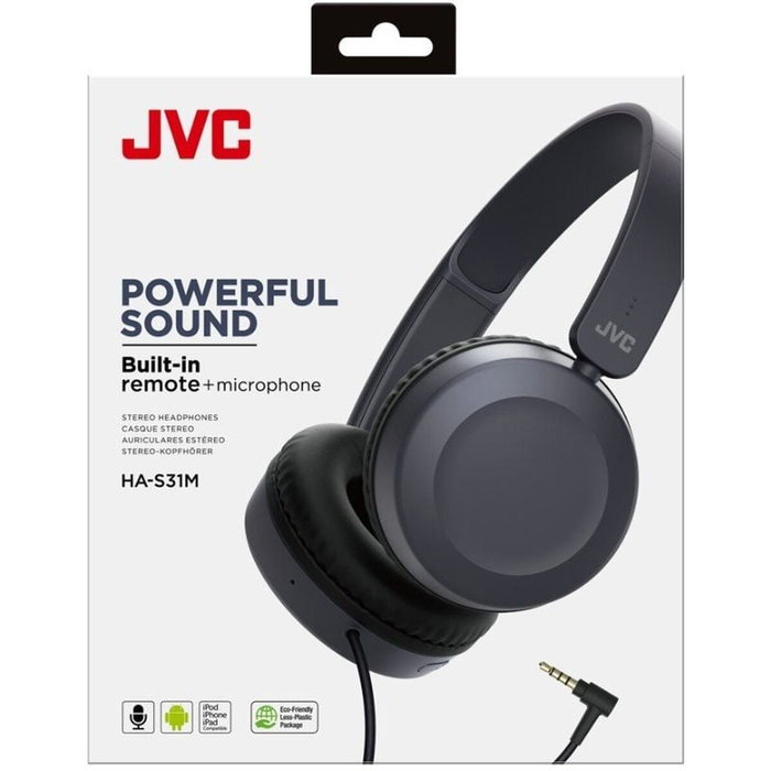 JVC HA-S31M Auriculares Azules con Micrófono