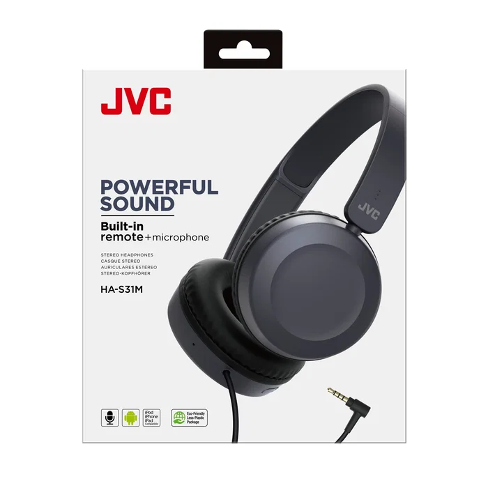 JVC HA-S31M-A Auriculares Supraural Azules con Micrófono