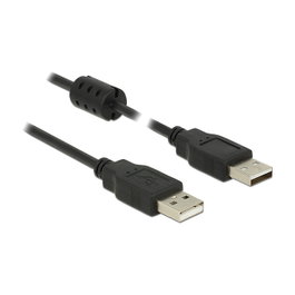 DeLOCK Cable USB 2.0 Tipo-A a Tipo-A 3 m Negro