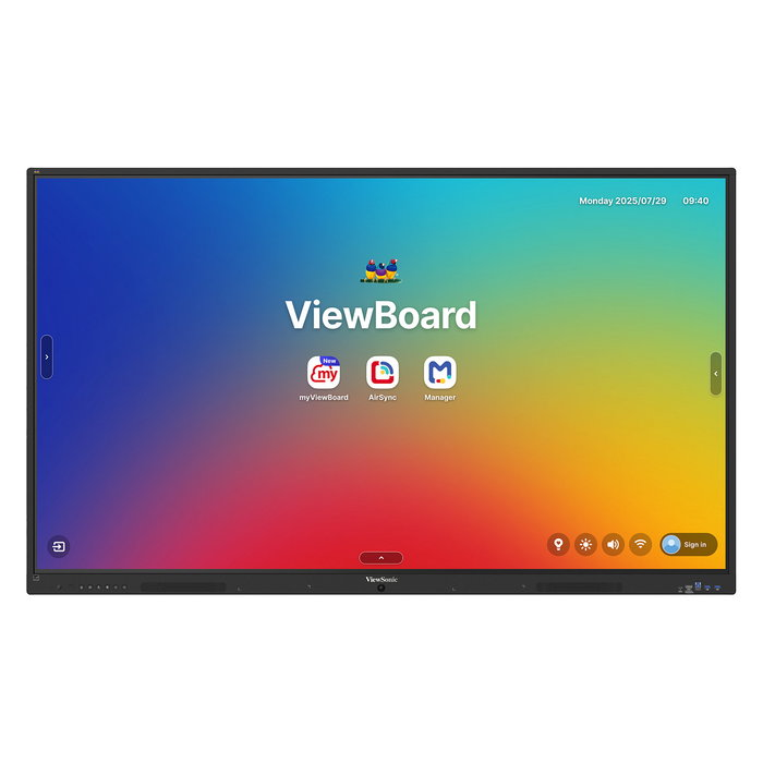 Viewsonic IFP8635 86" Pantalla Táctil Interactiva 4K UHD Android 16, 8GB RAM, Multi-Touch de 64 Puntos, 450 cd/m², 5 Años de Garantía