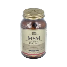 SOLGAR Msm (Metilsulfonilmetano) 1000Mg 60 Comprimidos Apto Para Veganos Mantenimiento Articulaciones