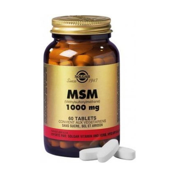 SOLGAR MSM (metilsulfonilmetano) 1000 mg, 60 comprimidos