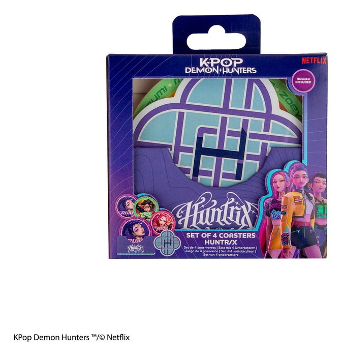Cinereplicas Las guerreras K-pop Juego de 4 Posavasos HUNTR/X