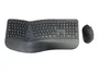 Conceptronic ORAZIO02ES Teclado y Mouse Inalámbrico Ergonómico Oficina RF QWERTY Español Negro - Combo Completo (125 teclas, 1600 DPI)
