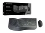 Conceptronic ORAZIO02ES Teclado y Mouse Inalámbrico Ergonómico Oficina RF QWERTY Español Negro - Combo Completo (125 teclas, 1600 DPI)