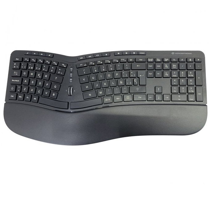 Conceptronic ORAZIO02ES Kit Teclado y Ratón Inalámbrico Ergonómico Español Negro Conceptronic ORAZIO02ES Kit Teclado y Ratón Inalámbrico Ergonómico Español Negro