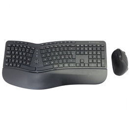 Conceptronic ORAZIO02ES Kit Teclado y Ratón Inalámbrico Ergonómico Español Negro