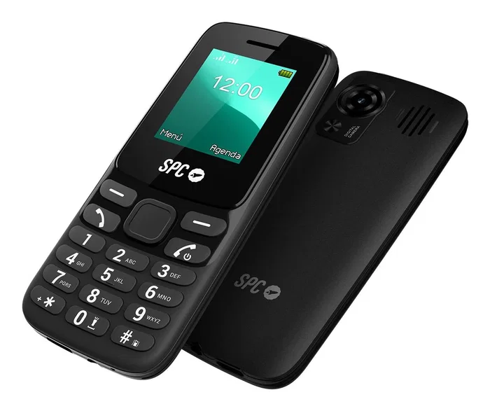 SPC Talk 2 Go - Teléfono Móvil Sencillo con Teclado, Pantalla 1.77", Dual SIM, Bluetooth, Radio FM, Linterna, USB-C, Batería 1000 mAh, Color Negro