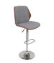 DKD Home Decor Taburete Poliéster Nogal Ajustable