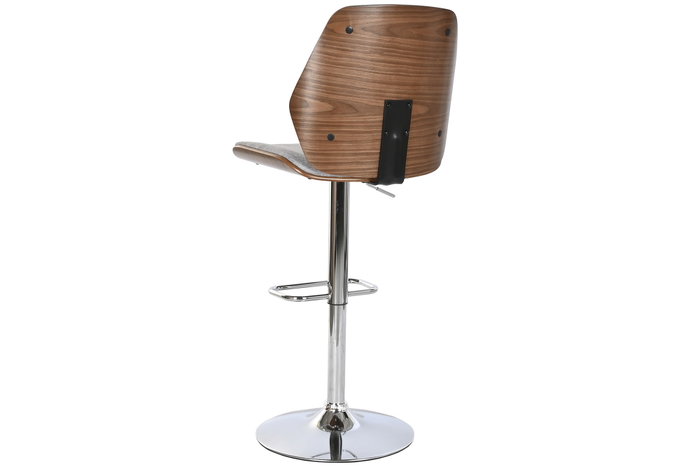 DKD Home Decor Taburete Poliéster Nogal Ajustable DKD Home Decor Taburete Poliéster Nogal Ajustable