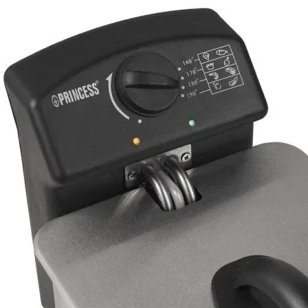 Princess Freidora 182642 Aceite 2000W Capacidad 4L Acero Inoxidable Termostato Regulable Zona Fría