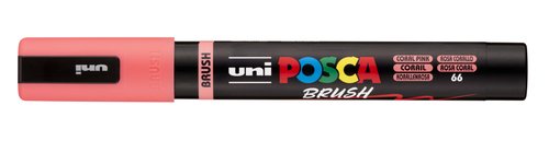 POSCA PC-5BR Brush Marcador Punta de Pincel Semiflexible Rosa Coral