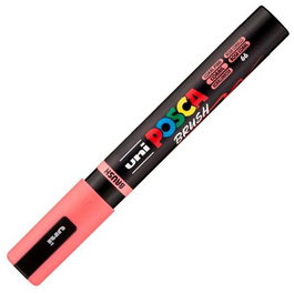 POSCA Marcador Brush PC-5BR Punta M Semiflexible Rosa Coral 1-4 mm