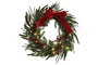 DKD Home Decor Corona LED PVC 60x15x60 con 35 LEDs Verde y Rojo