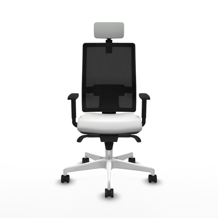 PIQUERAS Y CRESPO Silla de oficina Horna con mecanismo Sincro, Blanco y Negro PIQUERAS Y CRESPO Silla de oficina Horna con mecanismo Sincro, Blanco y Negro