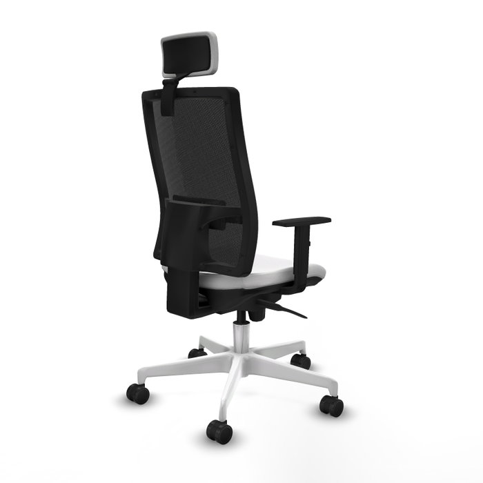 PIQUERAS Y CRESPO Silla de oficina Horna con mecanismo Sincro, Blanco y Negro PIQUERAS Y CRESPO Silla de oficina Horna con mecanismo Sincro, Blanco y Negro