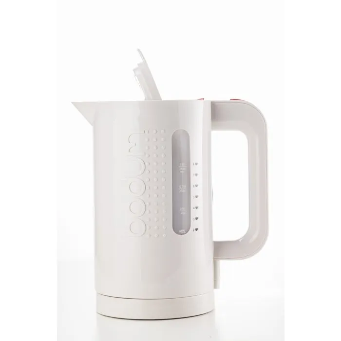 Bodum Bistro 11451 Hervidor Eléctrico, Blanco Crema, 700W, Capacidad 500 ml, Nivel de Agua Visible, Resistencia Oculta