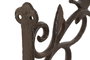 DKD Home Decor Soporte de Hierro Colado con Gancho para Maceta Terraza Jardín Marrón Oscuro 19 x 22.5 x 3.5 cm