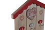 DKD Home Decor Guardallaves Shabby alpino Rojo Natural 18 x 24 x 1.5 cm (6 Unidades)