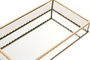 DKD Home Decor Bandeja Decoracion Glam Dorado Metal y Cristal 14 x 4 x 24 cm (4 Unidades)