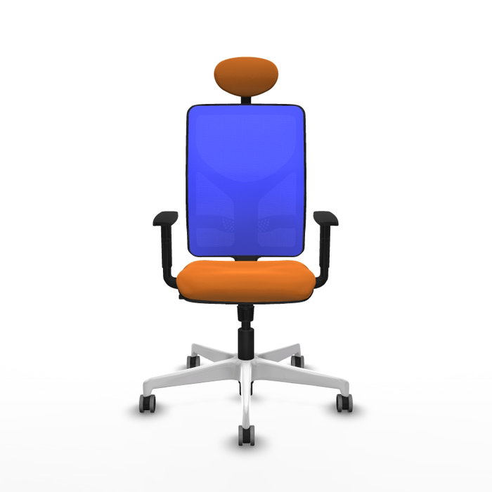PIQUERAS Y CRESPO Silla de oficina Motilla con mecanismo Sincro, Naranja y Azul PIQUERAS Y CRESPO Silla de oficina Motilla con mecanismo Sincro, Naranja y Azul