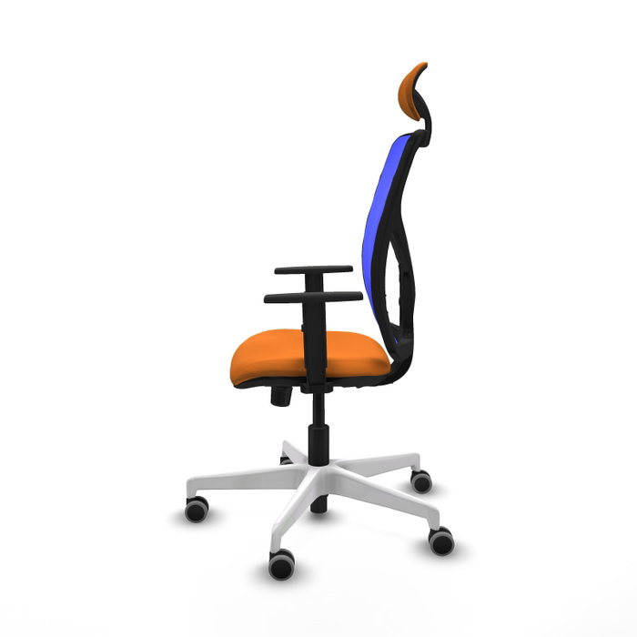 PIQUERAS Y CRESPO Silla de oficina Motilla con mecanismo Sincro, Naranja y Azul PIQUERAS Y CRESPO Silla de oficina Motilla con mecanismo Sincro, Naranja y Azul