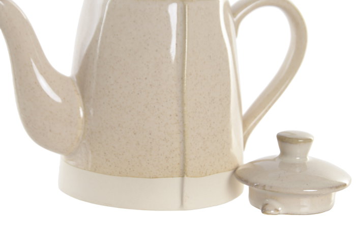 DKD Home Decor Tetera de Gres Liangfeng 26 Beige 600ml
