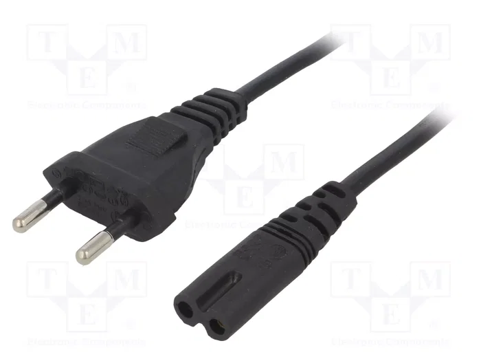 AKYGA Cable de Alimentación H03VVH2-F 2x0,5mm2 CEE 7/16 a IEC C7 AKYGA Cable de Alimentación H03VVH2-F 2x0,5mm2 CEE 7/16 a IEC C7