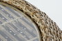 DKD Home Decor Mesa Centro Balines Ratan y Cristal Natural 82 x 48 x 82 cm