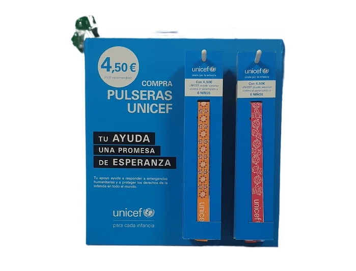 UNICEF Expositor de 30 Pulseras de Tela Surtidas UNICEF Expositor de 30 Pulseras de Tela Surtidas