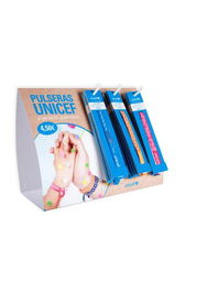 Pulsera Unicef Tela Surtida Expositor De 30