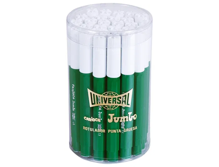Carioca Rotulador Jumbo Verde Punta Gruesa Bote 30 Unidades
