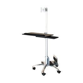 VALUE Mobile PC Cart / LCD-Rollständer, Höhenverstellbar, Bis 10 kg, Plata