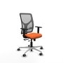 PIQUERAS Y CRESPO Silla de oficina Motilla con mecanismo Sincro/Traslack, Naranja y Gris