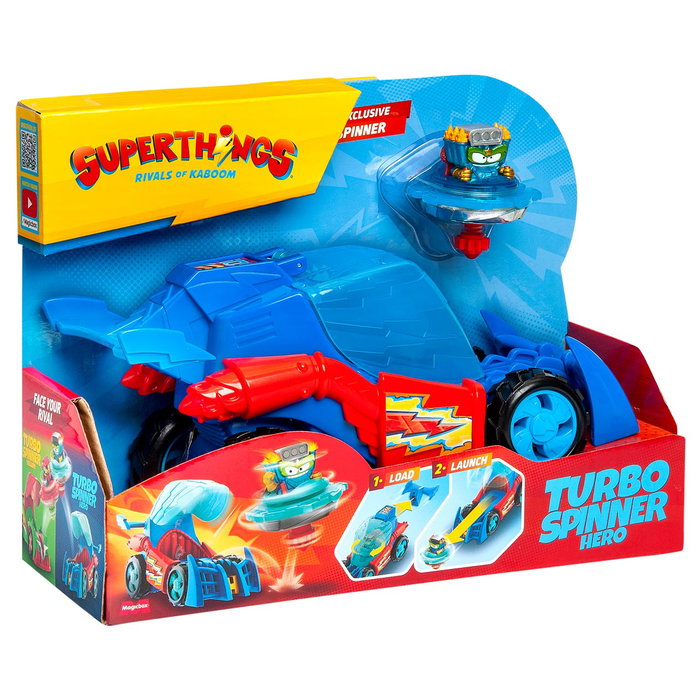 Superthings Turbo Spinner Hero Vehículo Lanzador Kazoom Power Superthings Turbo Spinner Hero Vehículo Lanzador Kazoom Power